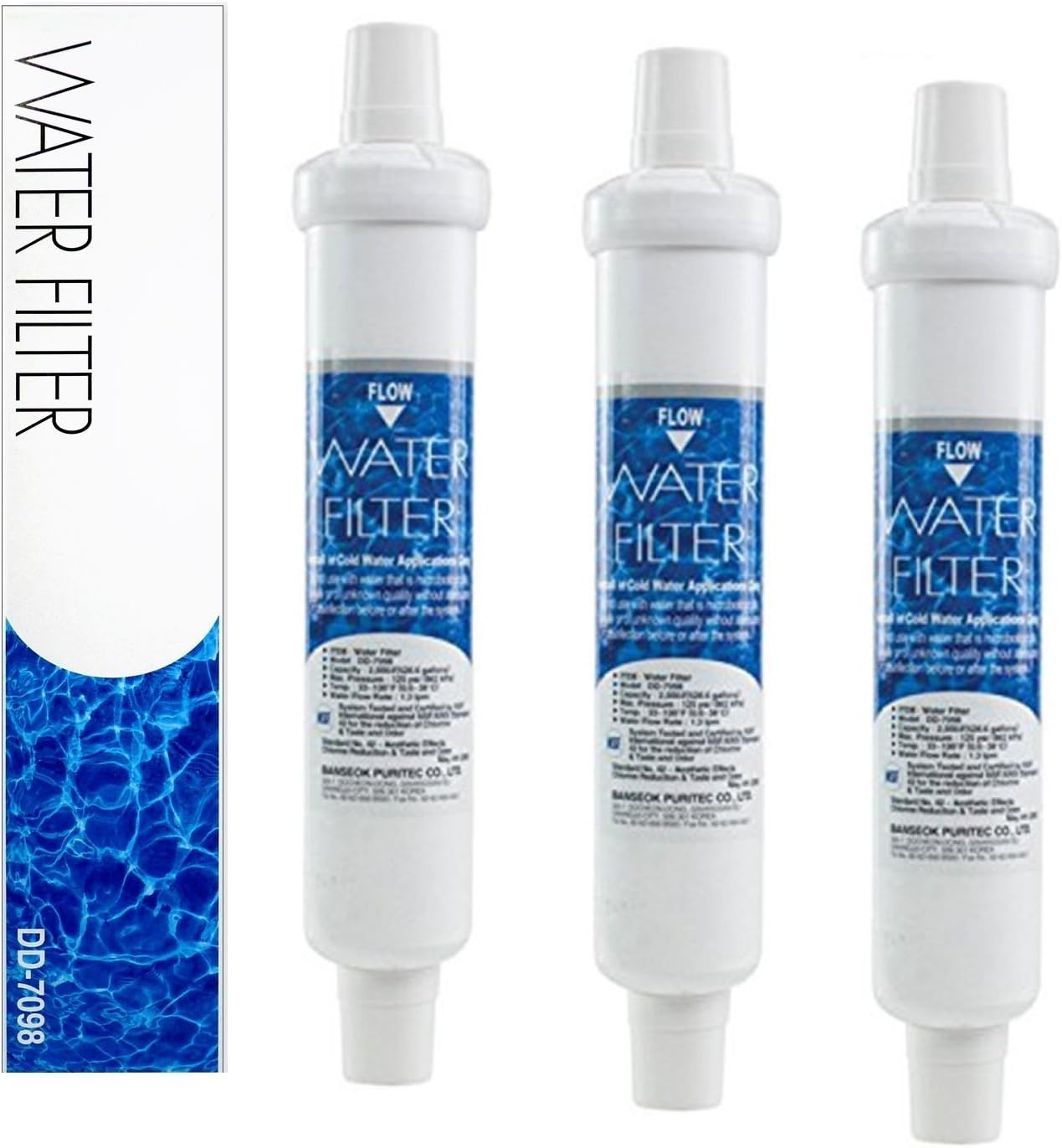 Banseok Puritec DD-7098, External Water Filter for American Style Refrigerators compatible with Daewoo 3019974100, 3010541600