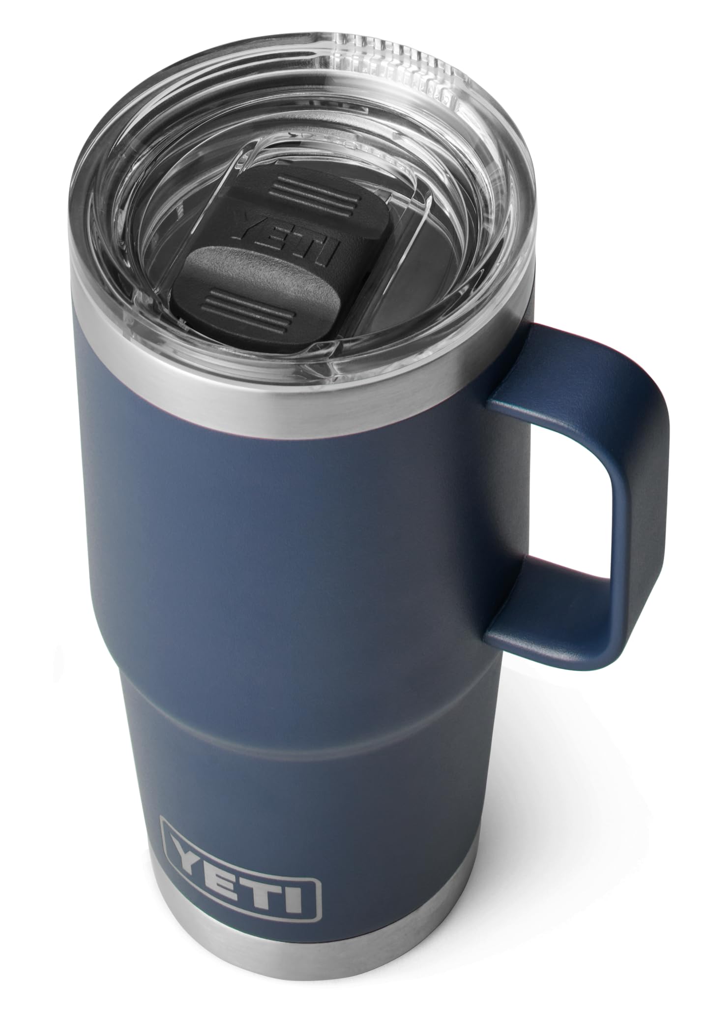YETI Rambler Travel Mug, Stainless Steel Vacuum Insulated with Stronghold Lid, Navy, 20 oz (591 ml)