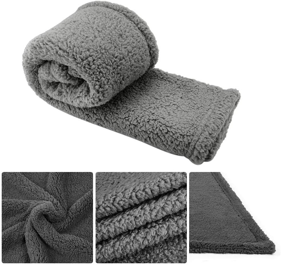 Zaote Waterproof Pet Blanket for Dog Cat Mat Bed Blanket Dog Plush Cushion Fleece Blanket for Large Dogs