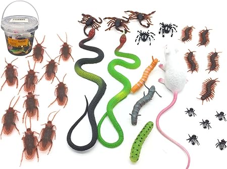 Amazon Guaishou フェイク リアルなゴム 蛇 いたずら ゴキブリ プラスチック ゴキブリ ネズミ ハエ 虫 クモ カメ ノベルティ ジョーク おもちゃ パーティー 大好きなトリックおもちゃ トイ トイ トリッキーブレインズ ブラック Toy ジョーク どっきり おもちゃ