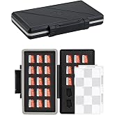 30 Slots Micro SD Card Case with Index Label, Water Resistant &amp; Shockproof Micro SD Card Holder, Compact MicroSDHC/MicroSDXC/Micro SD Card Organizer Storage