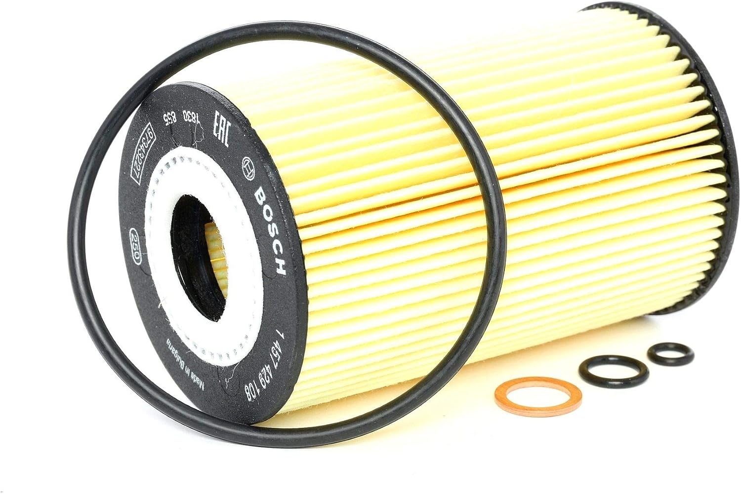 Bosch P9108 Car Oil Filter - Separates Soot and Metal Particles from Engine Oil - Provides Reliable Engine Lubrication