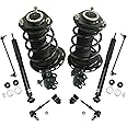 TRQ Front and Rear Suspension Kit Complete Strut & Coil Spring Assembly Shock Absorber Sway Bar Stabilizer Link Compatible with 2011-2016 Scion tC