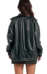 SAMPEEL Leather Jacket Women Faux Oversized