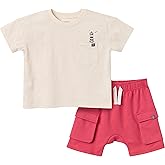 Modern Moments by Gerber baby-boys 2-piece Top & Cargo Short Set