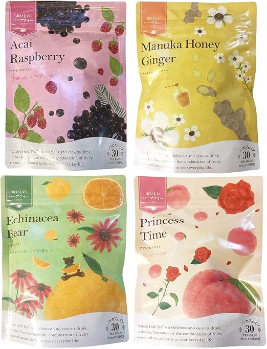 Amazon 生活の木 おいしいハーブティー 30tb 4個 エキナセアベア マヌカハニー プリンセスタイム アサイーラズベリー エムアンドティ ハーブティー 通販