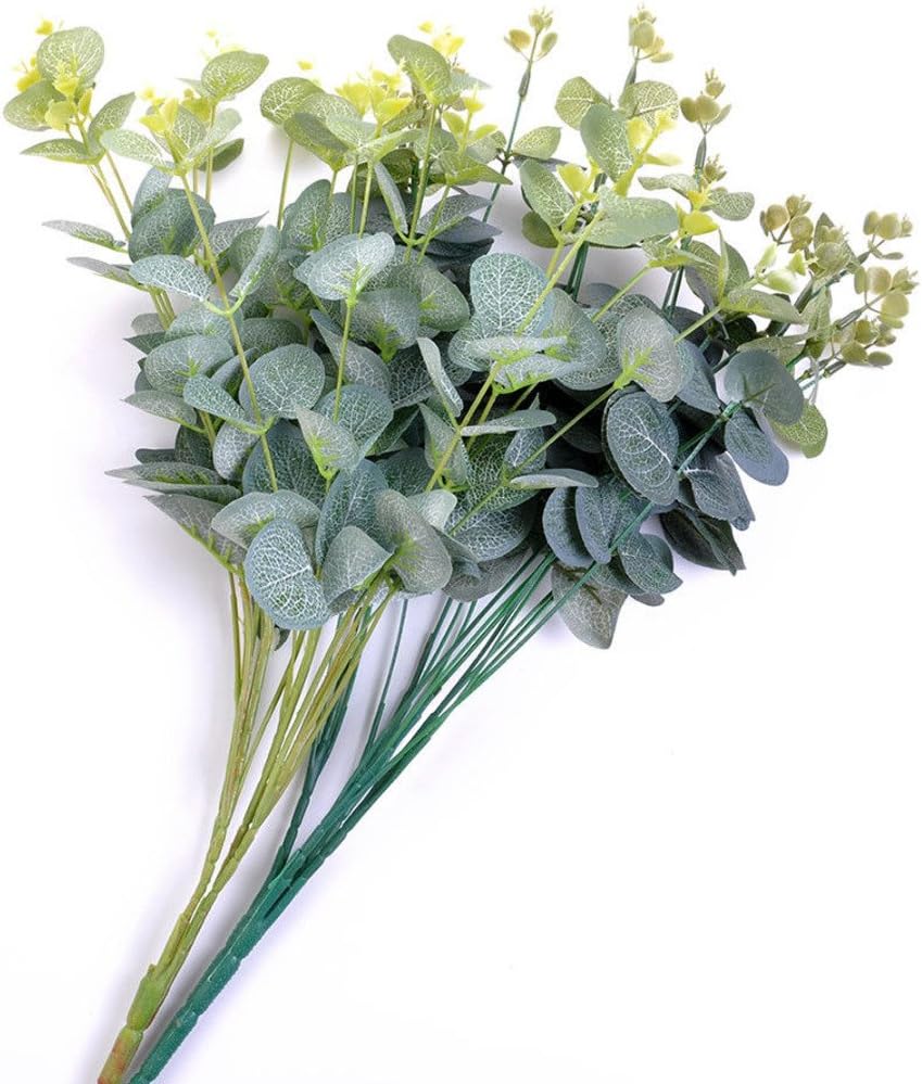 NaroFace Artificial Fake Leaf Eucalyptus Leave Plant Simulation Leaves Wedding Party Home Decor