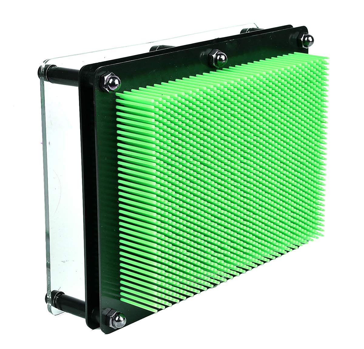 MICKYU Classic Pin Art Board Game 3D Large Size Desk Toy Sculpture for Children Adults 6 x 8 inches,Green