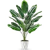 Der Rose Tall Fake Plants 28" Artificial Potted Tropical Faux Plants Banana Tree Indoor for Home Office Living Room Balcony Decor