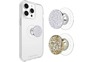 Case-Mate - Minis - Phone Grip [2 Pack] Cell Phone Stand - Suction Cup Phone Holder [Removable for Wireless Charging] for iPhone 16 Pro Max /15 Pro Max/ 14 Pro/ 13/ S24 - Twinkle Stardust/Twinkle Gold