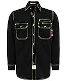 BOCOMAL FR Shirts for Men Snaps Down 7.5oz Water