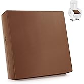 Menkxi Recliner Cushions for Elderly, Thicken Memory Foam Seat Cushion, Square Chair Cushions Non Slip Pads for Recliners, Armchairs, Relief and Comfort (Brown, 22 x 22 x 5 Inch)