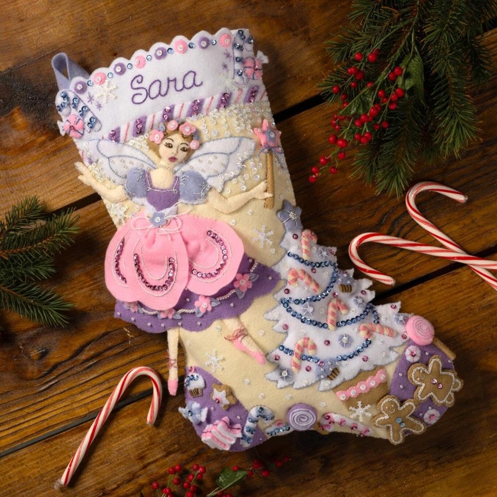 Bucilla, Sugar Plum Dreams, Felt Applique 18