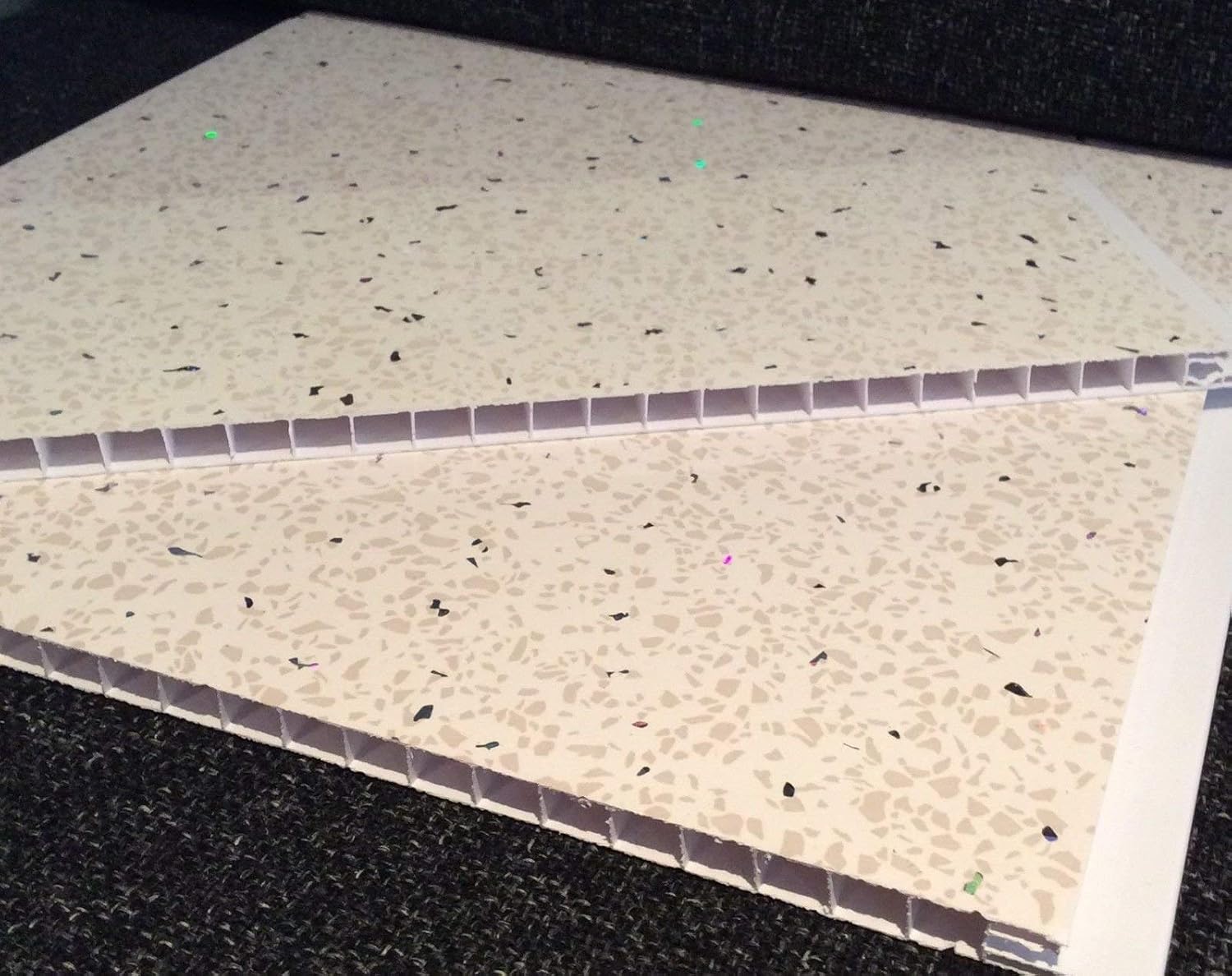 DBS Beige Sparkle 8mm Wall Cladding Ceiling Kitchen Sparkly Bathroom Panels PVC Wet Wall Shower (4 Pack), 250mm x 2600mm x 8mm - Image 3
