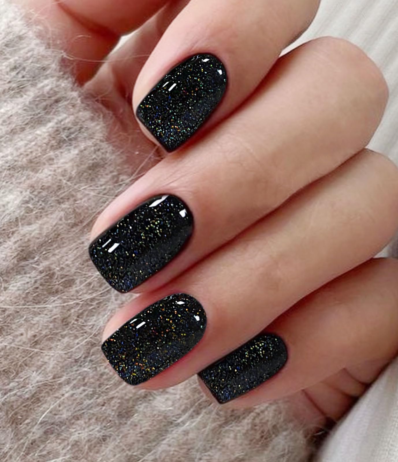 JMEOWIO Gel Nail Stickers Black Cat Eye Semi Cured Gel Nail Strips Wraps UV/LED Nails Art Design Decoration Accessories