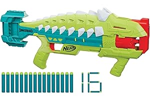 Nerf DinoSquad Armorstrike Dart Blaster, 16 Darts, Indoor and Outdoor Games, Dinosaur Toys for 8 Year Old Boys and Girls and Up