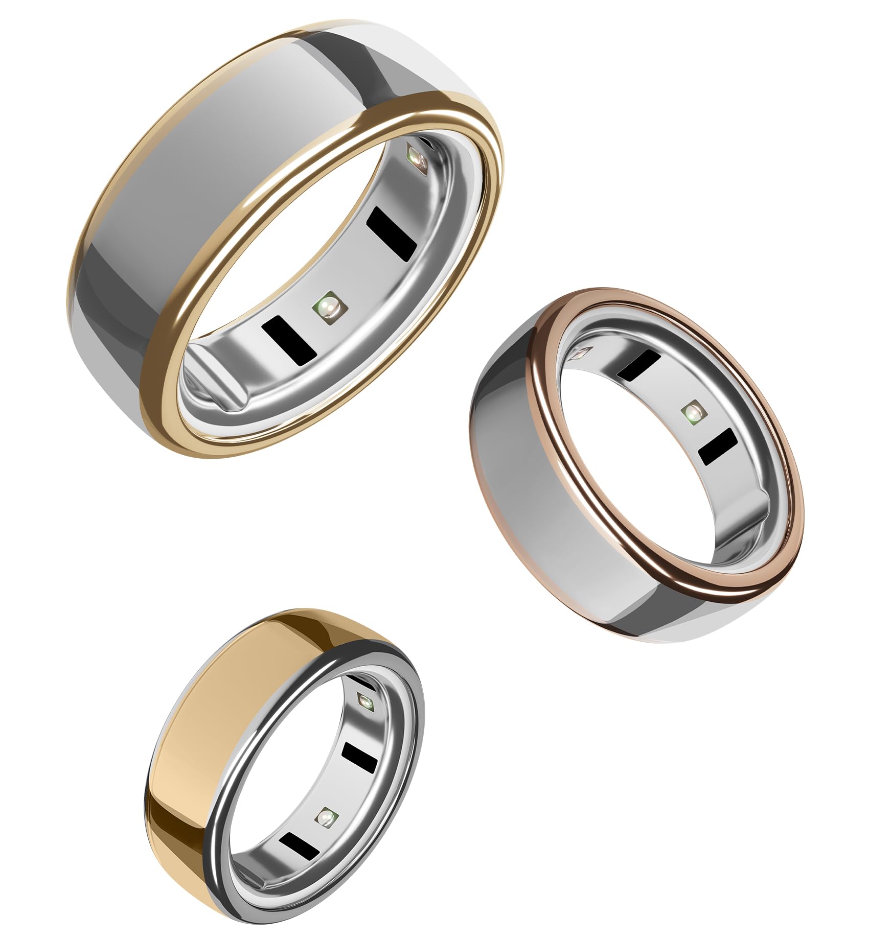SURITCH 3 Pack Ring Cover for Oura Ring 4 & Oura Ring Gen 3 Horizon/Heritage, Ultra-Thin Anti-Yellow Transparent Ring Protector TPU Case for Oura Size 10, Support Charging with Cover on - G/R/S
