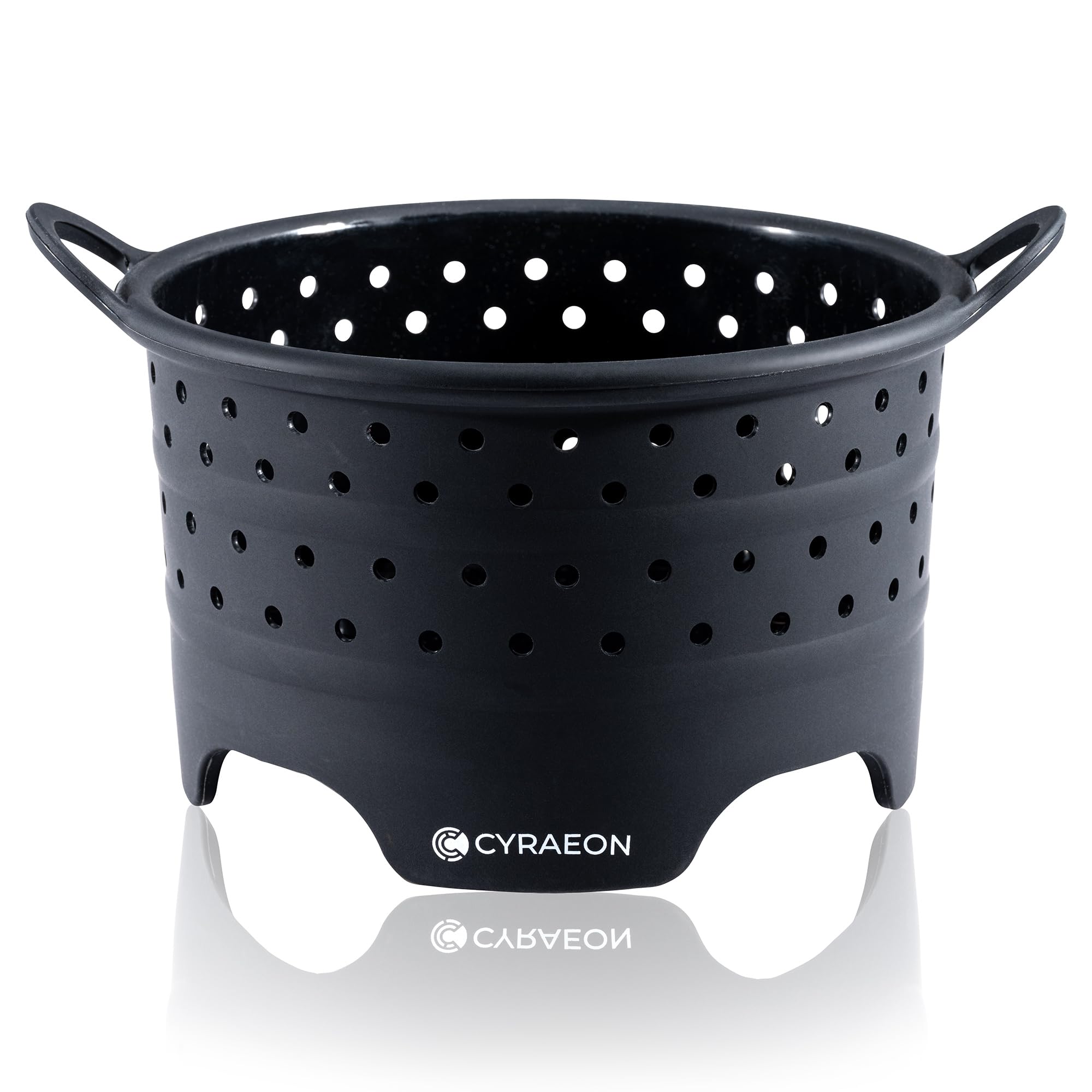 Cyraeon Silicone Steamer Basket 18CM, Perfect for Boiling and Steaming. Microwave Steamer, Vegetable Steamer Basket, Instant Pot Steamer, Pressure Cooker Basket. Heat Resistant.