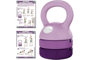 Polyfit Adjustable Kettlebell | 5 lb - 12 lb | Kettlebells Weights Set for Home Gym | Kettle Bell Sets for Women at Home