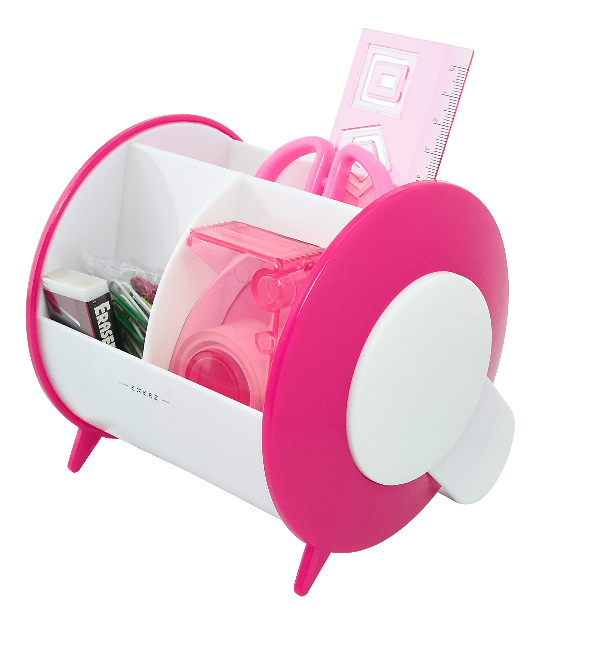 EXERZ Desk Organiser/Pen Holder/Desk Tidy incl. Stationery Accessories (EX8986 Pink)