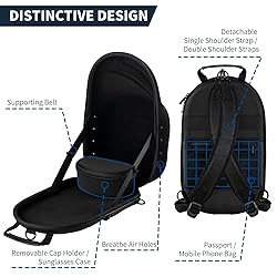 SCAVATA Hat Travel Case, Hard Carrying Baseball