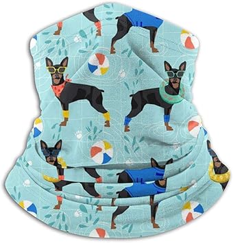 Amazon ヘッドバンド ターバン ミニチュアピンシャープール バラクラバ 帽子 チューブ型 日焼け防止 ｕｖカット 通気 保温 速乾 多機能 スポーツ バイク 自転車 スノボ スキー用 人気 メンズ レディース 振り返って ネック フェイスカバー