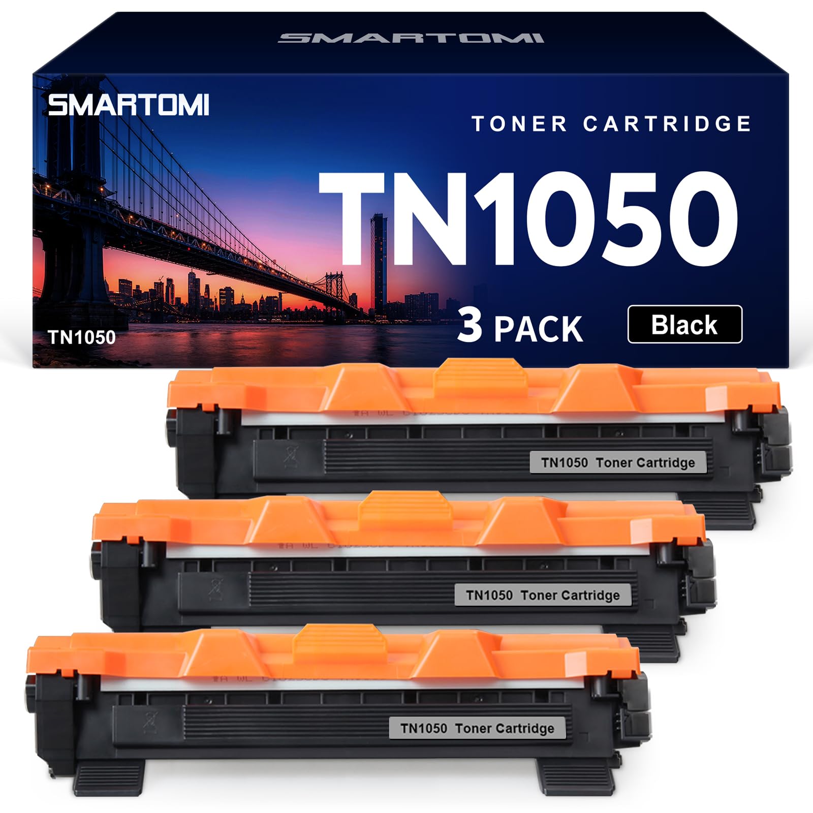 SMARTOMI TN1050 Compatible Toner Cartridges Replacement for Brother TN1050 to use with HL-1110 DCP-1510 HL-1210W DCP-1610W HL-1112 MFC-1810 HL-1212W MFC-1910W DCP-1612W DCP-1512 ( Packaging May Vary)