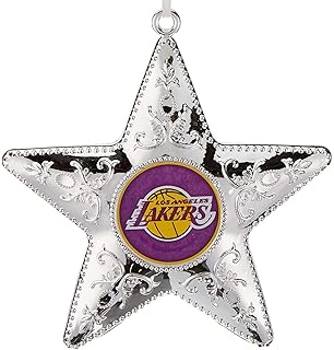 Amazon Com Lakers Basketball Ornament Round Porcelain Christmas