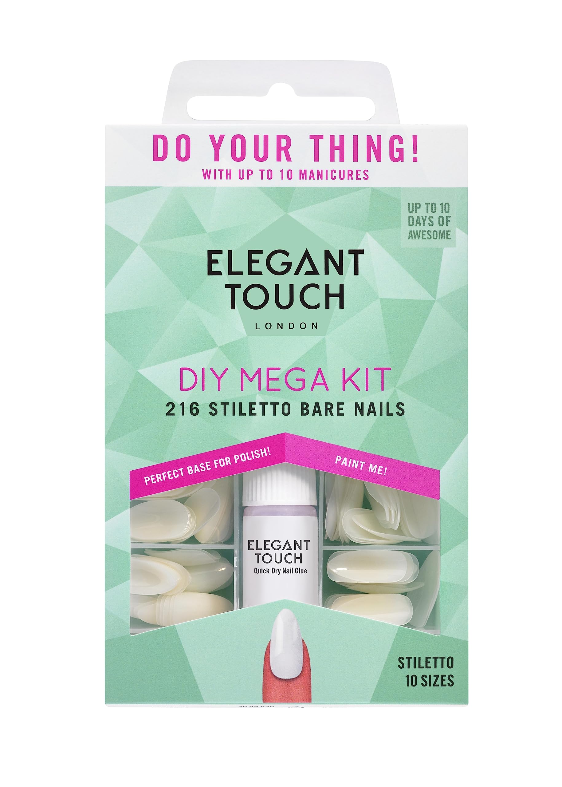 Elegant Touch Bare Nails Mega Kit Stiletto
