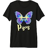 Pisces Butterfly Zodiac Sign of Butterfly Wings Pisces Women Premium Tri-blend T-Shirt