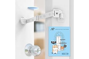 Cat Door Latch with Door Stopper. Keep Dog Out of Litter Box and Prevent Door from Closing. Simplest Way (Installs in Seconds
