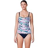 Profile by Gottex Tricolore Tankini Top - Built-in Underwire D-Cup Bra, Adjustable Straps, Bottom Sold Separately