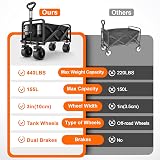 Primajor Folding Festival Trolley Cart 440LBS Heavy-Duty with Wheels view 7