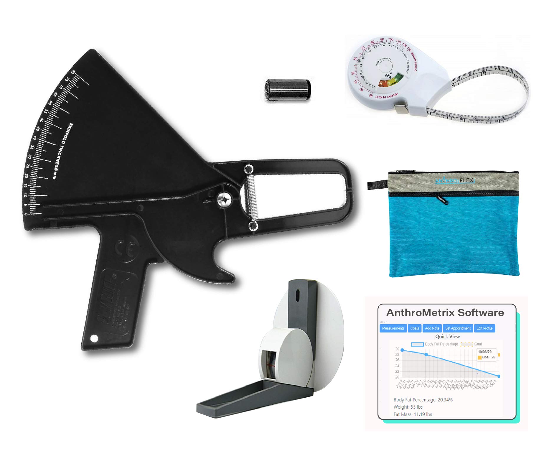 Buy AnthroFlex Kit with Slim Guide Skinfold Caliper, BMI Tape Measure