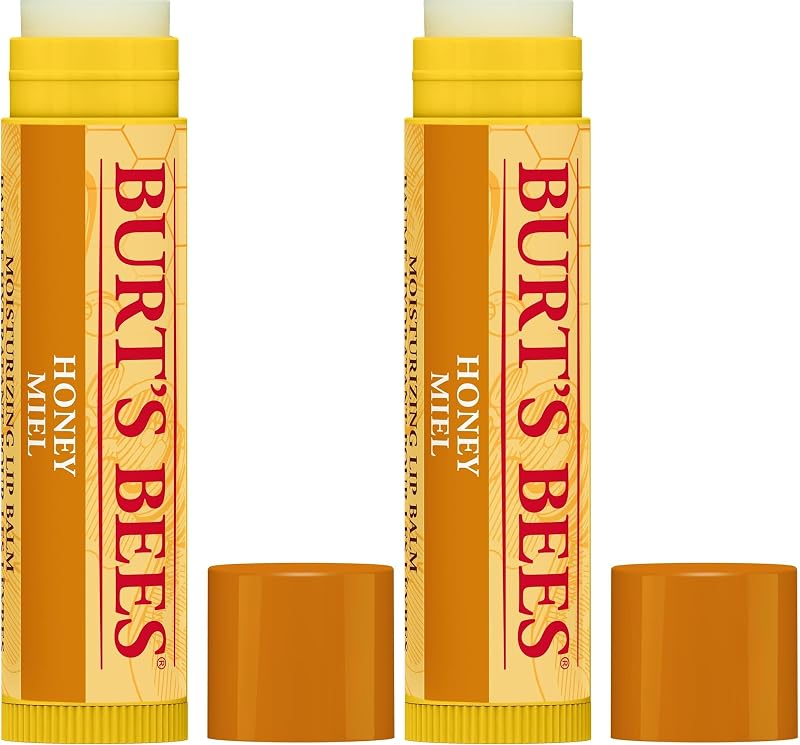 Burt's Bees Honey Lip Balm, 4.25g, Pack of 2, Natural Moisturising Balm