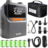 Niphean Paddle Board Electric Pump, 50 PSI Automatic Dual Stage Air Pump | Auto Inflation &amp; Deflation, 12V DC Car Connector Portable SUP Pump for Stand Up Paddle Board, Kayak, Boats, Tents and Tires