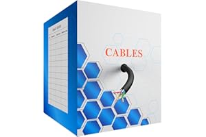 Cat 8 Ethernet Cable, 500FT High Speed Heavy Duty 26AWG Cat8 LAN Network Cable 40Gbps, 2000Mhz with Easy Pull Box, Outdoor&In