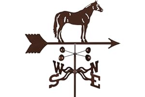 E-Z VANE EZ Vane Quarter Horse Weathervane — Deck Mount, Wind Cups, Antique Copper Finish, Steel with Durable Triple Powder Coating, Handcrafted in USA
