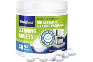 WOLDOCLEAN Cleaning Tablets for Espresso & Coffee Machine 40 Tabs - compatible with Breville Espresso Machines