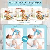Blemil Upgrade Baby Monitor 29H Battery 4.3 Inch IPS Split Screen 2 Cameras view 3