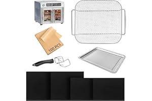 JUNTIANZE Air Fryer Accessories Baking Pans Set Compatible with Emeril Lagasse 26 Qt,Air Fryer Basket and Pans for Oven,Air FryerTray Extractor,Parchment Paper Disposable Teflon Mat Airfryer Liners