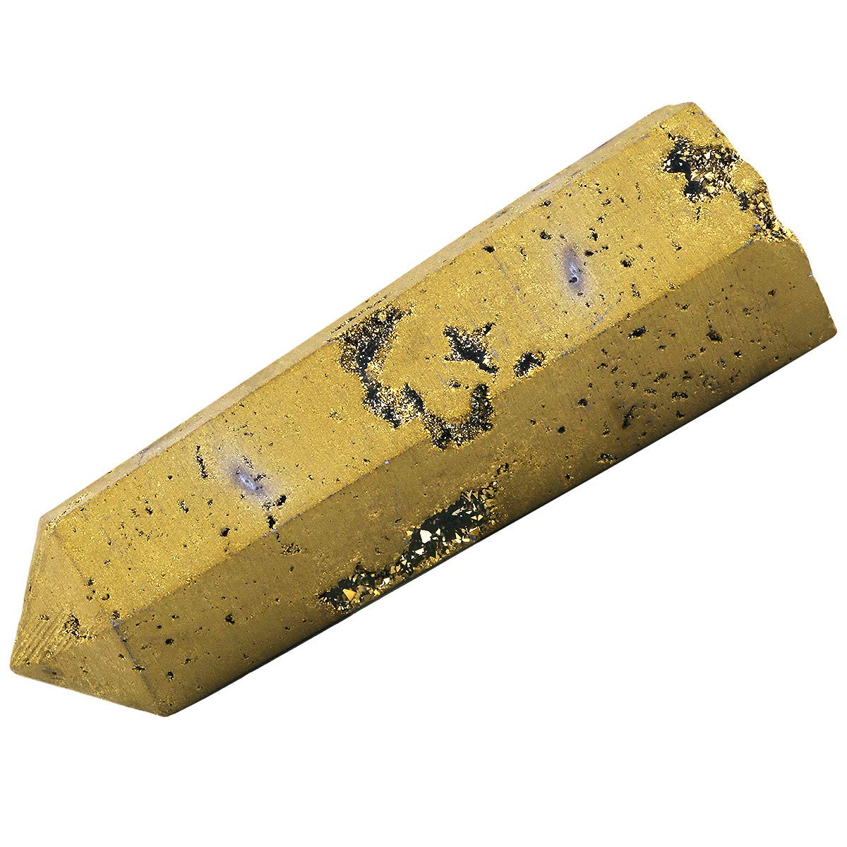 KYEYGWO Hexagonal Healing Crystal Point Wand Irregular Agate Self Standing 6 Facet Prism Figurine Ornament Reiki Chakra Meditation