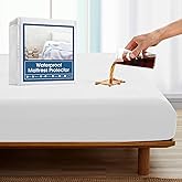SPRINGSPIRIT Queen Mattress Protector, Queen Size Mattress Cover Protector Waterproof with Deep Pocket up to 14’’, Noiseless & Skin-Friendly Queen Fitted Sheet Only, White