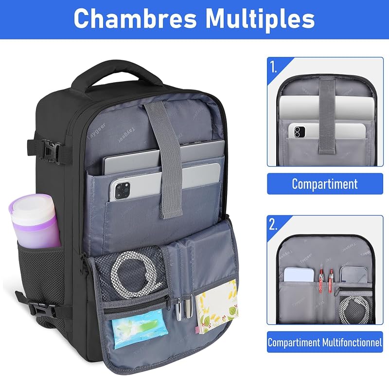 Bagage Cabine 40x30x20, Sac a Dos Voyage Cabine Avion 40x30x20