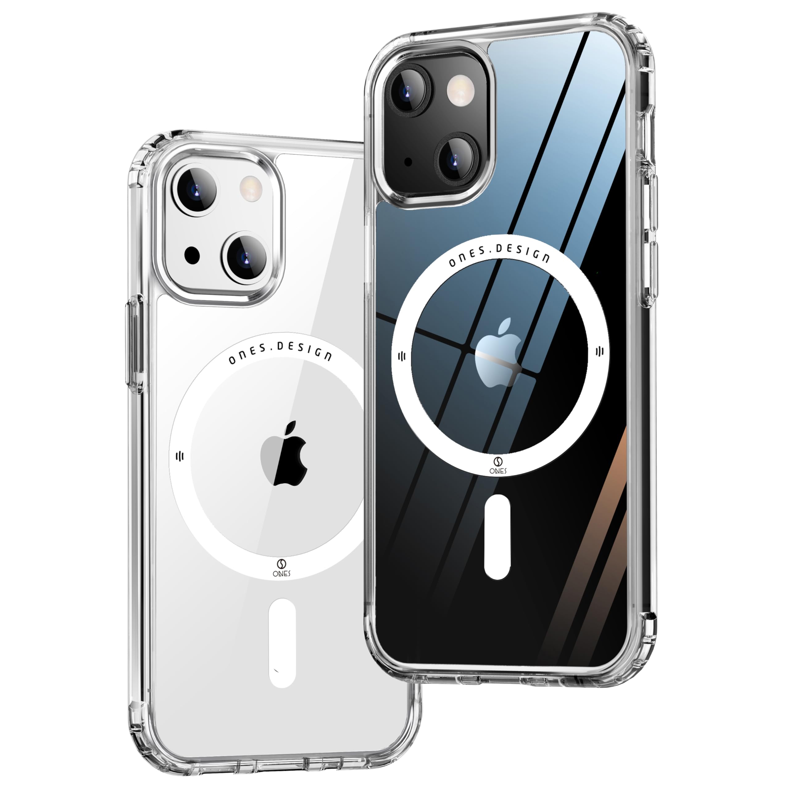 Photo 1 of ONES for iPhone 14 Case, Hybrid Magnetic Phone Case, Compatible with MagSafe, Military Grade Protection, Shockproof Airbag, Anti-Yellow Silicone Cover, Scratch-Resistant, Thin, Clear