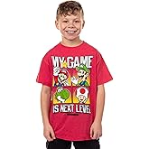 Super Mario Boys' My Game is Next Level Character Boxes Graphic T-Shirt