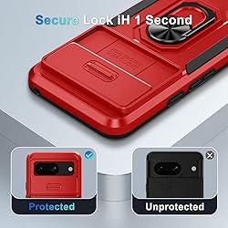 CASEJEEN for Google Pixel 8 Case 5G with 2 Tempered