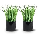 Season 2 Season 2 Pack Fake Plants Indoors Potted Wheat Grass Faxu Plants for Desk Table Shelf Decor, Artificial Plants Greenery Indoor for Bathroom Office Kitchen Living Room Home Decoration