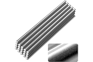 GMOTLSE 304 Stainless Steel Rod, 2/8" Diameter 12" Length Metal Solid Metal Rods for Metal Creative DIY, Aircraft/Ship/Automotive Model Making, Industrial Manufacturing, etc 20Pcs