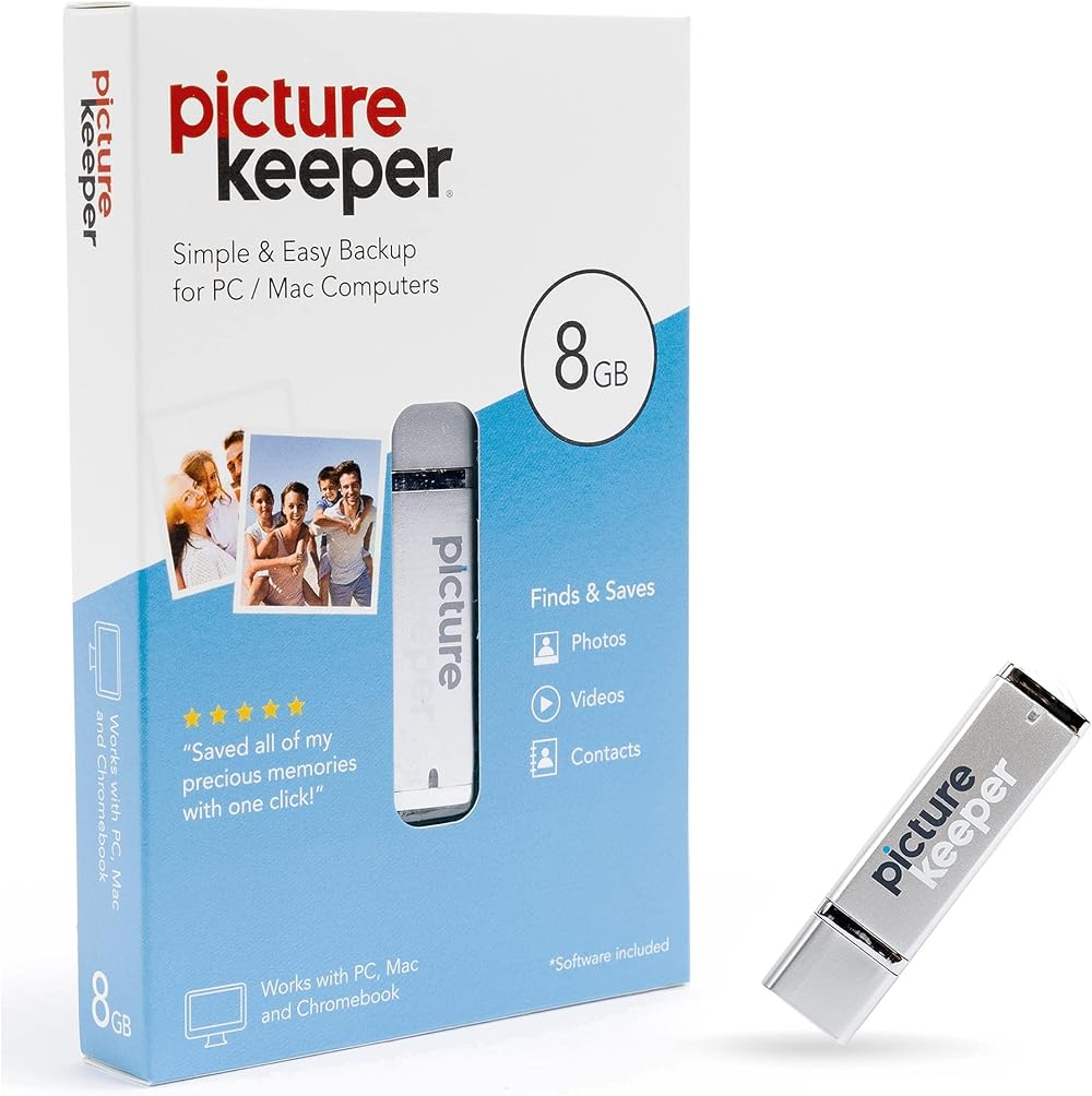 Picture Keeper 8GB USB Photo Backup Storage Device for PC & Mac